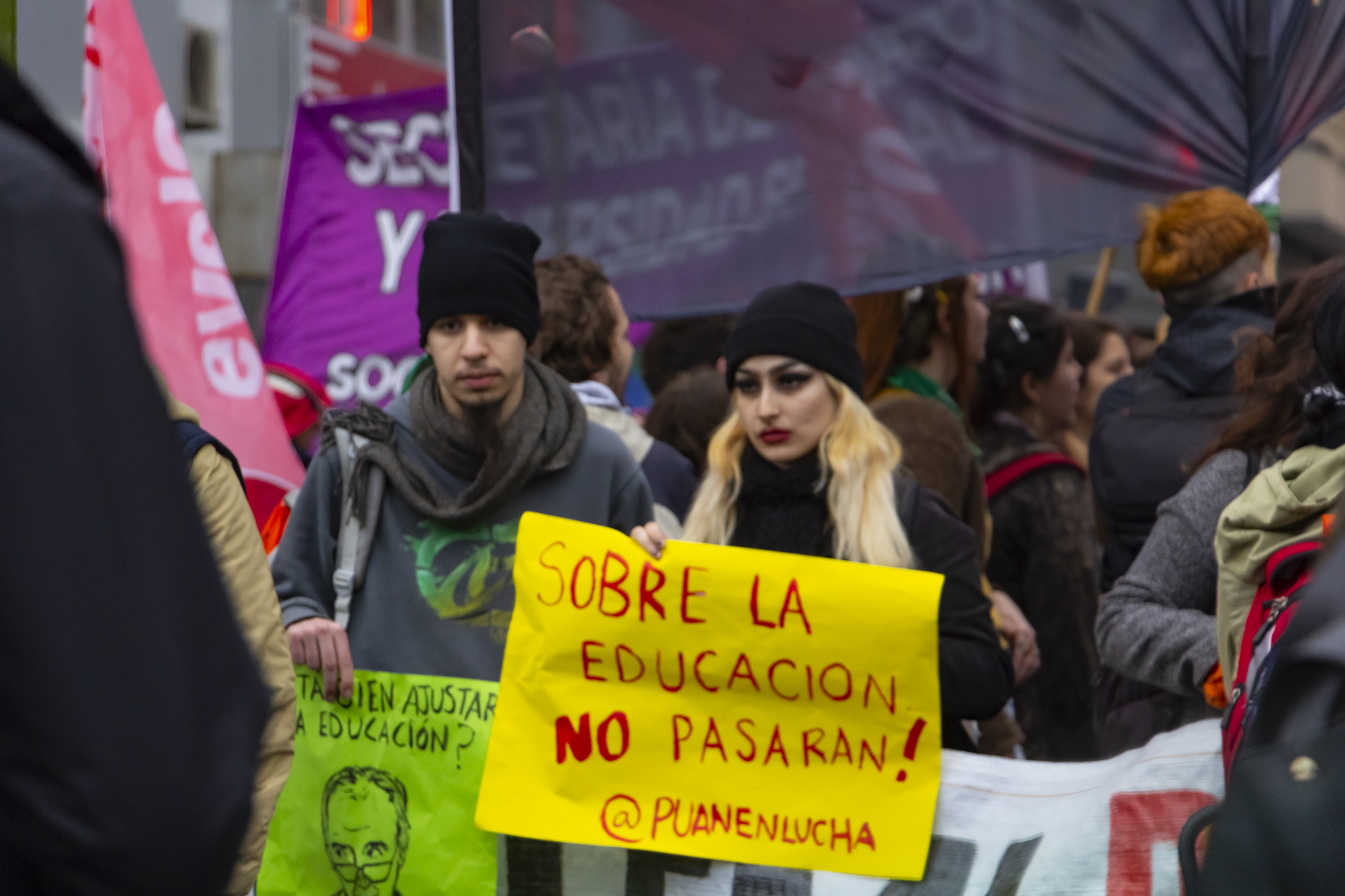 Protestas en Junio del 2018 por la defensa de la universidad pública en Argentina. Autor: Julio Augusto Gonzalez